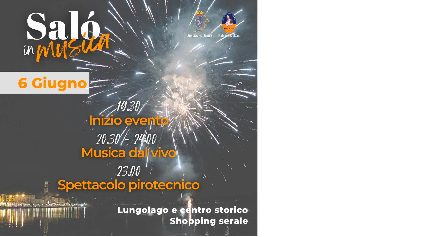 In Salò gibt es jeden ersten Donnerstag im Monat Musik und Feuerwerk